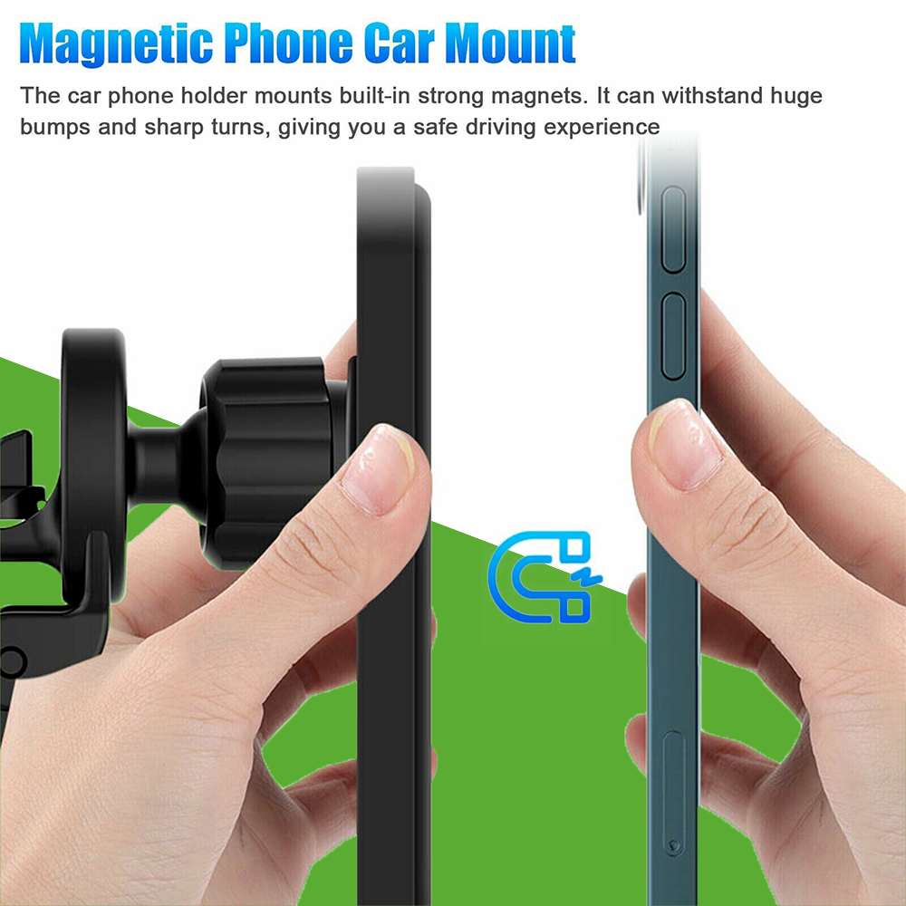 Magnetic Wireless Charger Car Mount Holder For iPhone 12 13 14 Pro Max